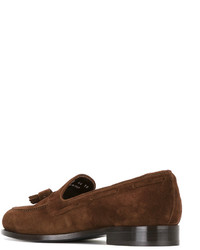 Мужские темно-коричневые замшевые лоферы от Paul Smith
