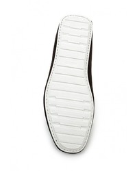 Мужские темно-коричневые замшевые мокасины от Hugo