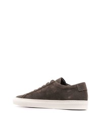 Мужские темно-коричневые замшевые низкие кеды от Common Projects