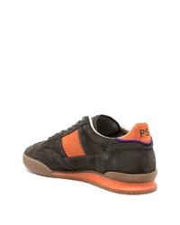 Мужские темно-коричневые замшевые низкие кеды от PS Paul Smith