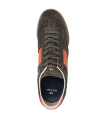 Мужские темно-коричневые замшевые низкие кеды от PS Paul Smith