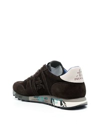 Мужские темно-коричневые замшевые низкие кеды от Premiata