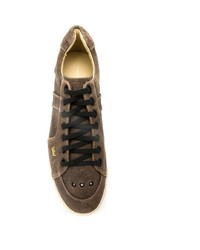 Мужские темно-коричневые замшевые низкие кеды от OSKLEN