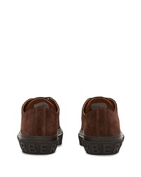 Мужские темно-коричневые замшевые низкие кеды от Burberry