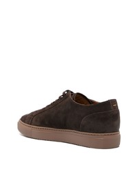 Мужские темно-коричневые замшевые низкие кеды от Doucal's