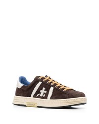 Мужские темно-коричневые замшевые низкие кеды от Premiata