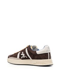 Мужские темно-коричневые замшевые низкие кеды от Premiata