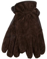 Мужские темно-коричневые замшевые перчатки от Dents
