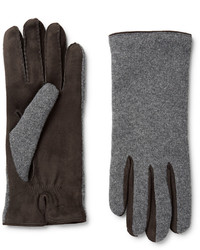 Мужские темно-коричневые замшевые перчатки