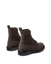 Мужские темно-коричневые замшевые повседневные ботинки от Jimmy Choo