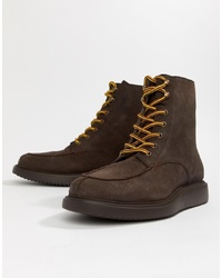 Мужские темно-коричневые замшевые повседневные ботинки от H By Hudson