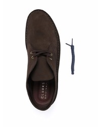 Мужские темно-коричневые замшевые повседневные ботинки от Clarks Originals