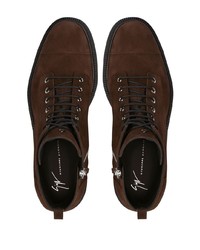 Мужские темно-коричневые замшевые повседневные ботинки от Giuseppe Zanotti