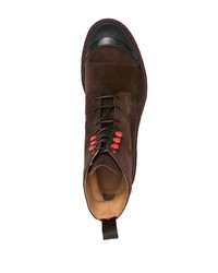 Мужские темно-коричневые замшевые повседневные ботинки от Kiton