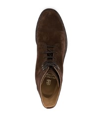 Мужские темно-коричневые замшевые повседневные ботинки от Brunello Cucinelli