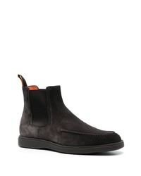 Мужские темно-коричневые замшевые повседневные ботинки от Santoni