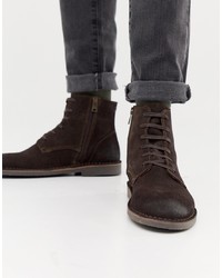 Мужские темно-коричневые замшевые повседневные ботинки от Selected Homme