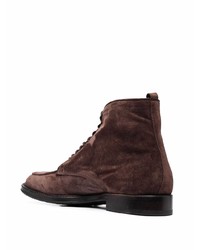 Мужские темно-коричневые замшевые повседневные ботинки от Alberto Fasciani