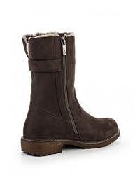 Темно-коричневые замшевые полусапоги от Francesco Donni