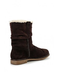 Темно-коричневые замшевые полусапоги от Ivory Collection