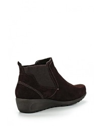 Темно-коричневые замшевые полусапоги от Jana