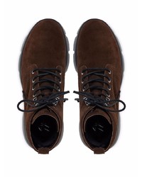 Мужские темно-коричневые замшевые рабочие ботинки от Giuseppe Zanotti