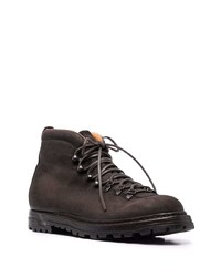 Мужские темно-коричневые замшевые рабочие ботинки от Officine Creative