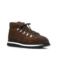 Мужские темно-коричневые замшевые рабочие ботинки от Doucal's