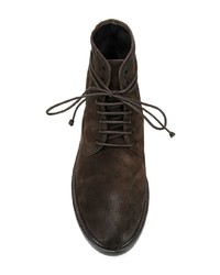 Мужские темно-коричневые замшевые рабочие ботинки от Marsèll