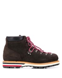 Мужские темно-коричневые замшевые рабочие ботинки от Moncler