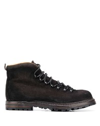 Мужские темно-коричневые замшевые рабочие ботинки от Officine Creative