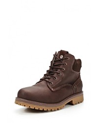Мужские темно-коричневые замшевые рабочие ботинки от Wrangler