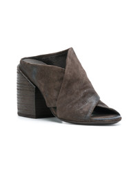 Темно-коричневые замшевые сабо от Marsèll