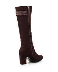 Темно-коричневые замшевые сапоги от Stephan