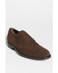 Темно-коричневые замшевые туфли