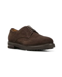 Темно-коричневые замшевые туфли дерби от Henderson Baracco