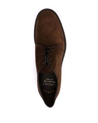 Темно-коричневые замшевые туфли дерби от Doucal's