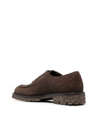 Темно-коричневые замшевые туфли дерби от Canali