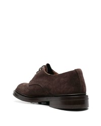 Темно-коричневые замшевые туфли дерби от Tricker's