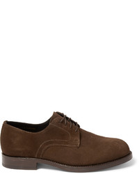 Темно-коричневые замшевые туфли дерби от Officine Generale