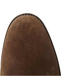 Темно-коричневые замшевые туфли дерби от Officine Generale