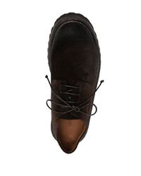 Темно-коричневые замшевые туфли дерби от Marsèll