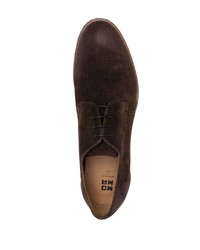 Темно-коричневые замшевые туфли дерби от Moma