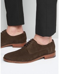 Темно-коричневые замшевые туфли дерби от Ted Baker
