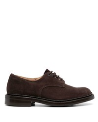 Темно-коричневые замшевые туфли дерби от Tricker's