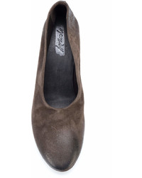 Темно-коричневые замшевые туфли от Marsèll