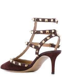 Темно-коричневые замшевые туфли от Valentino