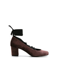 Темно-коричневые замшевые туфли от Olympiah