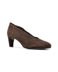 Темно-коричневые замшевые туфли от Del Carlo