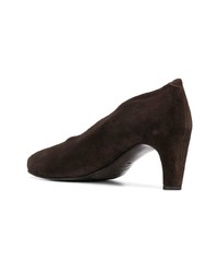 Темно-коричневые замшевые туфли от Del Carlo